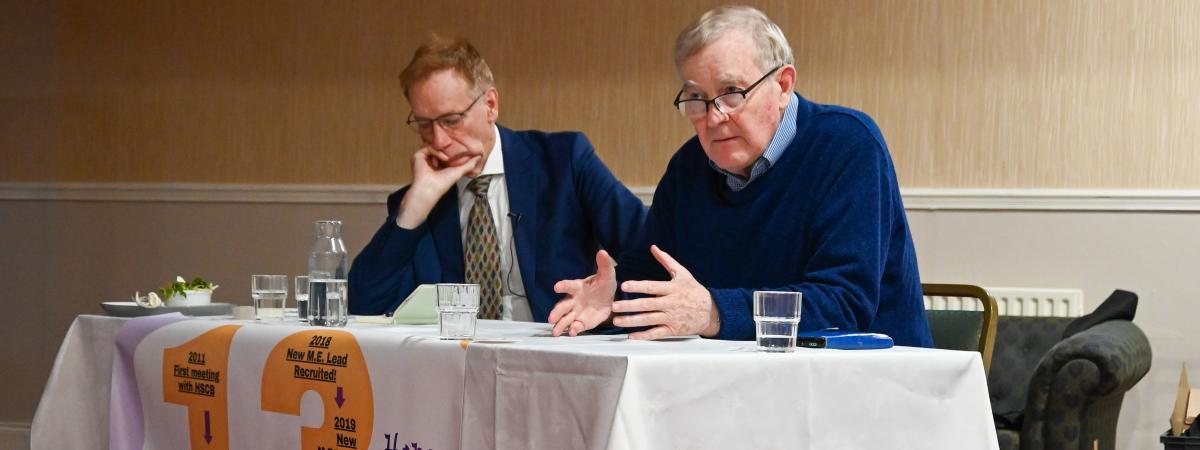 Prof. Tom Trinick, OBE. and Dr. William Weir.  Photo by Chloe-Jayne McConville / Excalibur Press